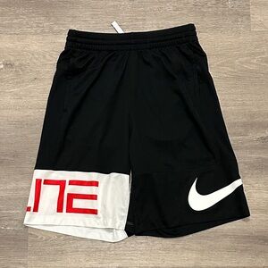 Nike Kid’s Black and White ELITE Athletic Shorts Size Large